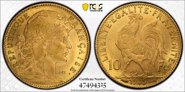 1909 10 Fr Gad-1017 MS63