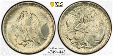 1936-D 50C Texas MS66