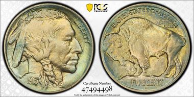 1913-D 5C Type 1 MS65