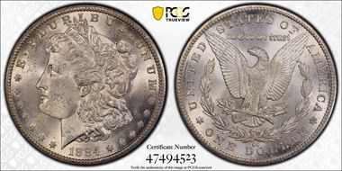 1884-CC $1 MS62