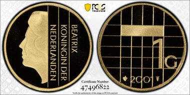 2001 Gulden KM-205b  Au LE PL69