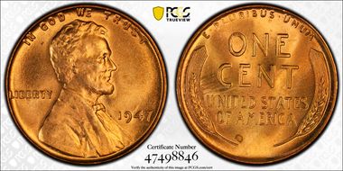 1947 1C MS65RD