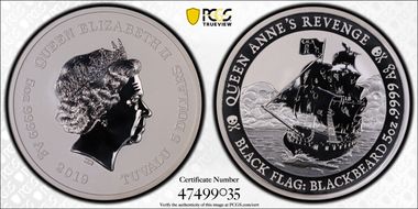2019 $5 Queen Anne’s Revenge MS69