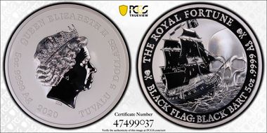 2020-P $5 The Royal Fortune - Black Flag MS69