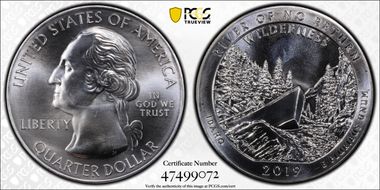 2019 25C Frank Church River of No Return NP 5 oz Silver MS68PL