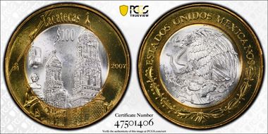 2007-Mo 100 P Zacatecas MS66