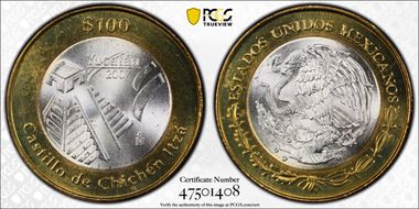 2007-Mo 100 P Yucatan MS65
