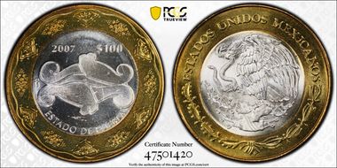 2007-Mo 100 P Puebla MS66