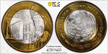 2006-Mo 100 P Morelos MS67