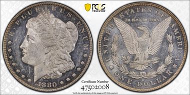 1880-O $1 MS61PL