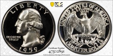1959 25C PR68DCAM