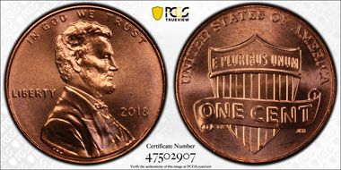 2018 1C Shield MS68RD