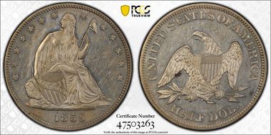1859 50C AU55