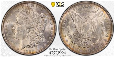 1892 $1 MS62