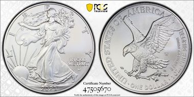2023-W $1 Burnished Silver Eagle SP69