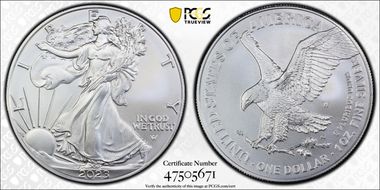 2023-W $1 Burnished Silver Eagle SP70