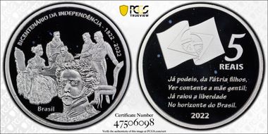 2022 5 R Independence Bicentenary PR68DCAM