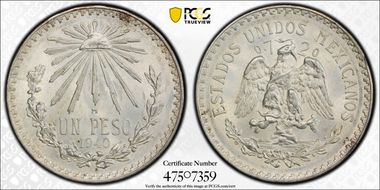 1940-M Peso KM-455  Ag MS64