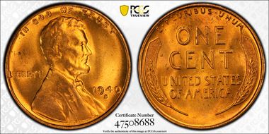 1940-S 1C MS66RD