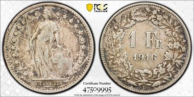 1916 B 1 Fr KM-24 Ag VF35