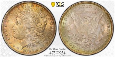 1882-O $1 VAM 7, O/O MS63