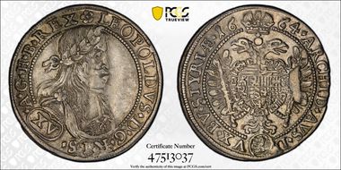 1664 15 Kr KM-1186 Graz AU58