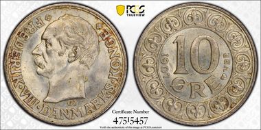 1907 VBP GJ 10 Øre MS65