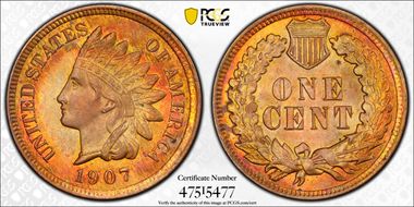 1907 1C MS64RB