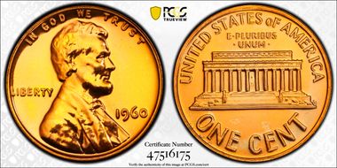 1960 1C Large/Small Date PR67RD