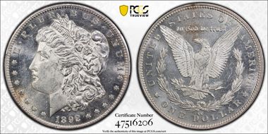 1892-CC $1 MS60PL