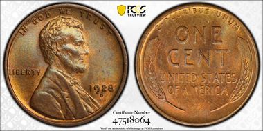 1928-D 1C MS65BN