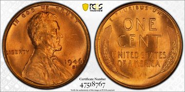 1946-S/D 1C OMM, FS-511 MS66RD