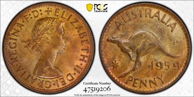 1959 Y. (p) 1D MS63BN