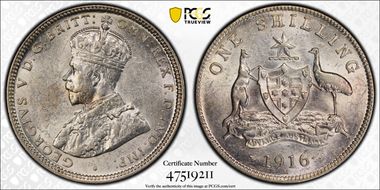 1916-M Shil KM-26  Ag AU58