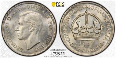 1937 Crown KM-34  Ag MS62