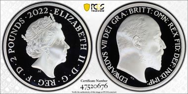 2022 £2 Edward VII British Monarchs PR69DCAM