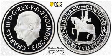 2023 £2 King Charles I Ag British Monarchs PR70DCAM