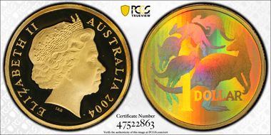 2004 $1 Holographic Kangaroos PR67DCAM