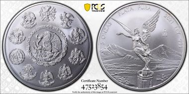 2021-Mo 5 Onza Libertad Ag MS69