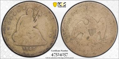 1840-O 25C No Drapery FR2