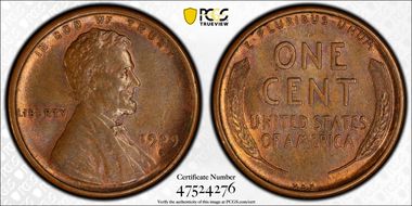 1909-S VDB 1C MS62BN