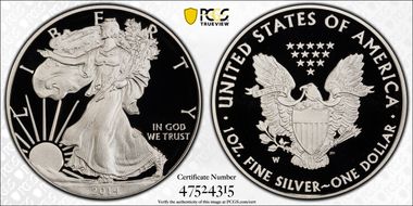 2014-W $1 Silver Eagle PR70DCAM