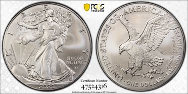 2023-W $1 Burnished Silver Eagle SP70
