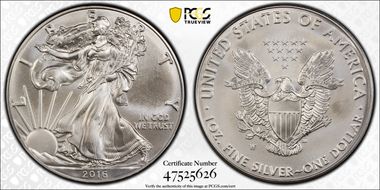 2016-W $1 Burnished Silver Eagle 30th Anniversary Lettered Edge SP69