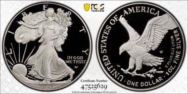 2021-W  $1 Silver Eagle - Type 2 PR69DCAM