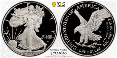2021-W  $1 Silver Eagle - Type 2 PR69DCAM