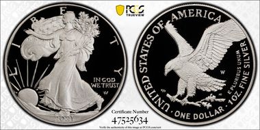 2021-W  $1 Silver Eagle - Type 2 PR69DCAM