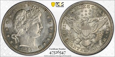 1916-D 25C AU58