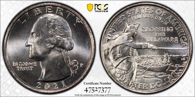 2021-P 25C Crossing the Delaware MS67