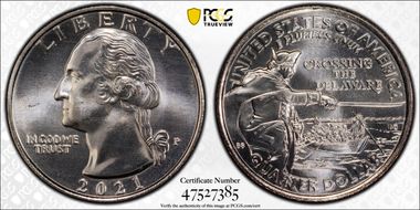 2021-P 25C Crossing the Delaware MS67